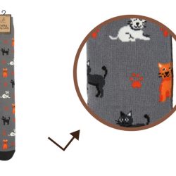 LADIES FUNKY WELLY SOCKS – CRAZY CATS