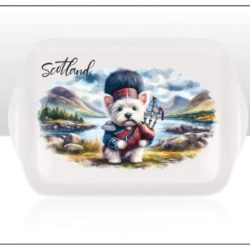 Scotland Piper Westie Small Tray