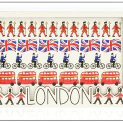 London Repeat Wooden Layered Magnet