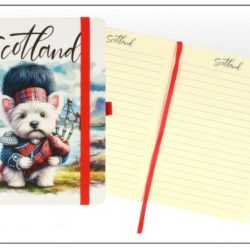 Scotland Piper Westie A5 Notebook